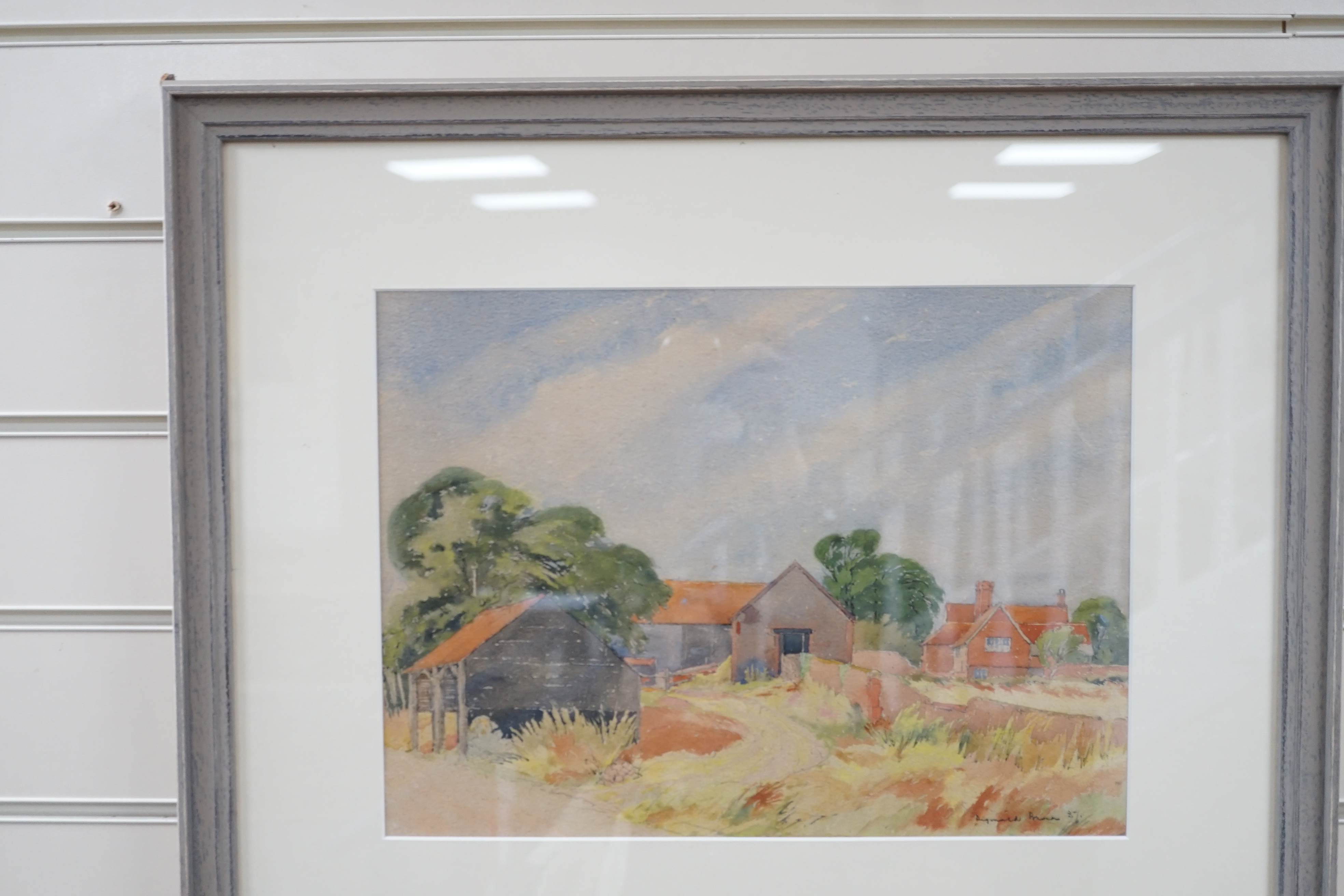 Reginald Brown (20th. C) three watercolours, Shoreham-by-Sea views, two signed, largest 27 x 37cm